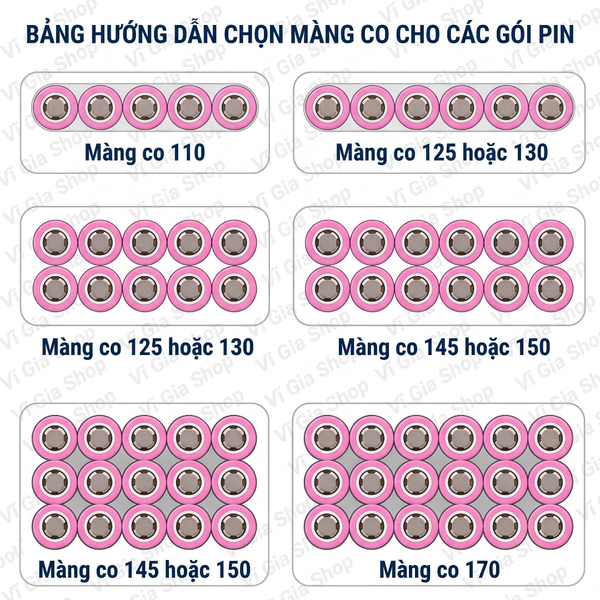 Màng Co Nhiệt PVC Cách Điện Màu Xanh Biển Chuyên Dụng Bọc Khối Pin 18650 - 21700 - 32650
