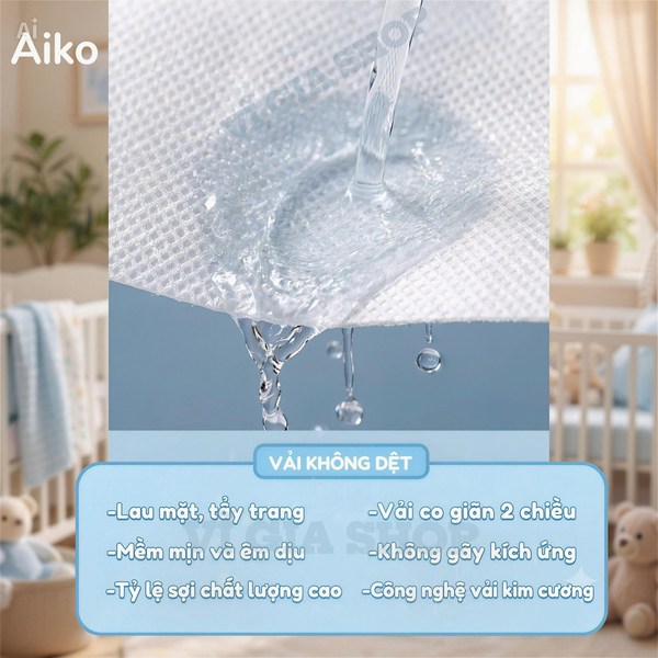 Khăn Vải Khô Đa Năng AIKO 300g Vải Không Dệt Mềm Mịn An Toàn Cho Trẻ Sơ Sinh