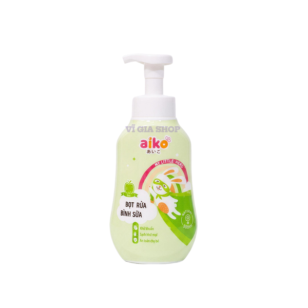 Bọt Rửa Bình Sữa Và Rau Củ Quả AIKO 500ml Công Nghệ Sinh Học An Toàn Cho Bé