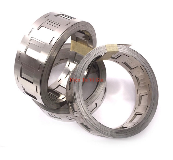 Cuộn Kẽm Đôi Hàn Cell Pin 18650 Bản Rộng 25.5mm & 27mm (Cuộn 500g Mạ Niken)
