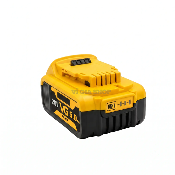 Pin Thay Thế 18V - 20V Max 5Ah Dòng Xả Cao 50A Chân Ray Trượt (Tương Thích Hệ Máy D-Series)