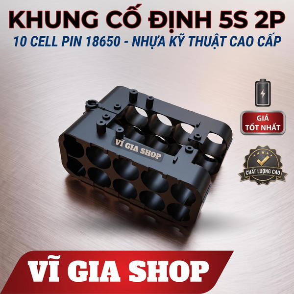 Khung Nhựa Cố Định Pin 10 Cell - 15 Cell 18650 Chân Phổ Thông M21 (Nhựa ABS)