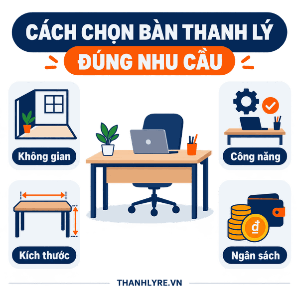 Mua Bàn Thanh Lý Đừng Chỉ Nhìn Giá: Cách Chọn Đúng Nhu Cầu, Diện Tích Và Công Năng