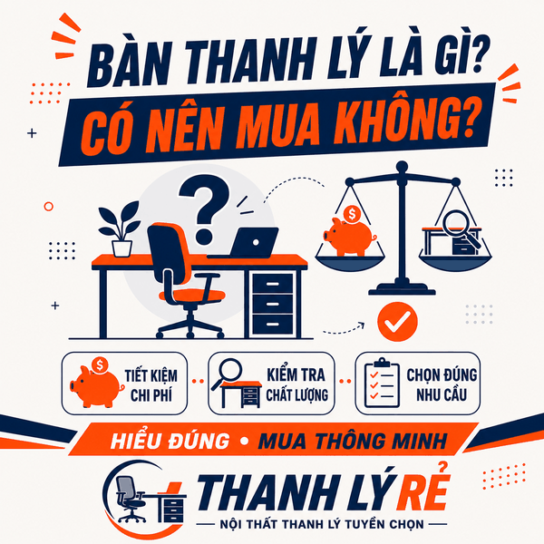 Các Mẫu Bàn Thanh Lý Giá Rẻ Phù Hợp Cho Văn Phòng