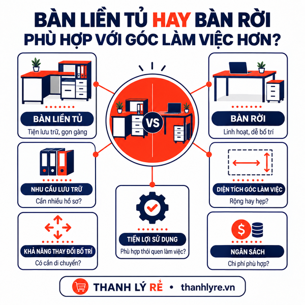 Bàn Liền Tủ Hay Bàn Rời Phù Hợp Với Góc Làm Việc Hơn?