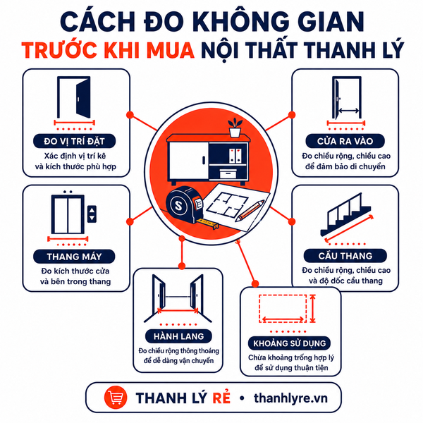 Cách Đo Không Gian Trước Khi Mua Nội Thất Thanh Lý