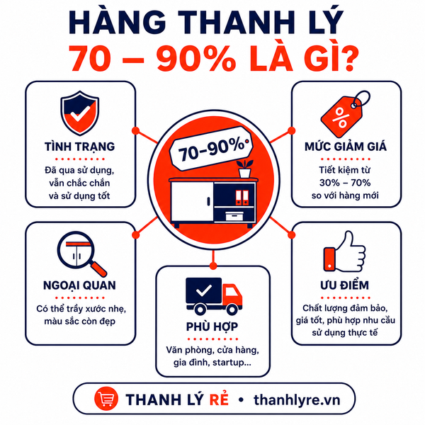 Hàng Thanh Lý 70–90% Là Gì? Cách Hiểu Đúng Trước Khi Mua