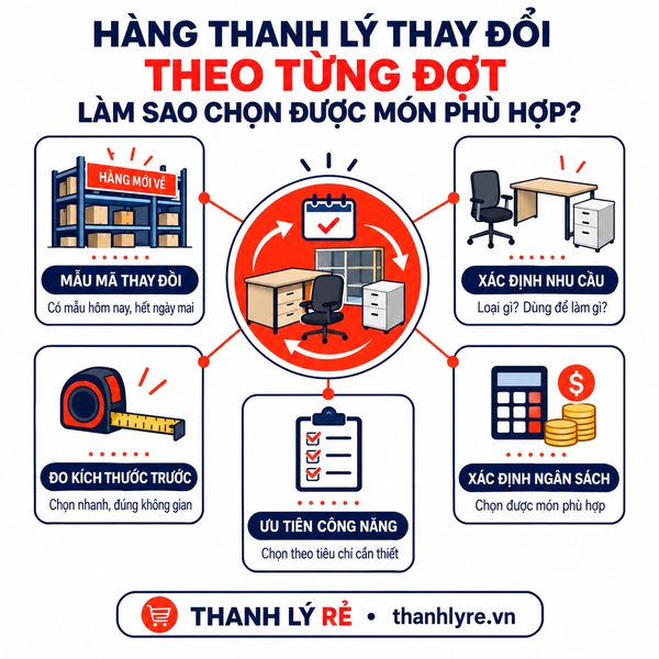Hàng Thanh Lý Thay Đổi Theo Từng Đợt: Làm Sao Chọn Được Món Phù Hợp?