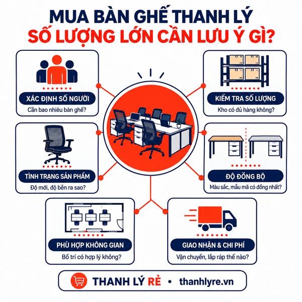 Mua Bàn Ghế Thanh Lý Số Lượng Lớn Cần Lưu Ý Gì?
