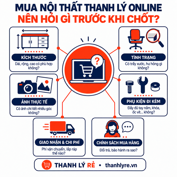 Mua Nội Thất Thanh Lý Online: Nên Hỏi Gì Trước Khi Chốt?
