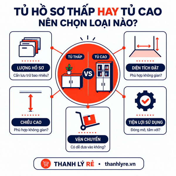 Tủ Hồ Sơ Thấp Hay Tủ Cao: Nên Chọn Loại Nào?
