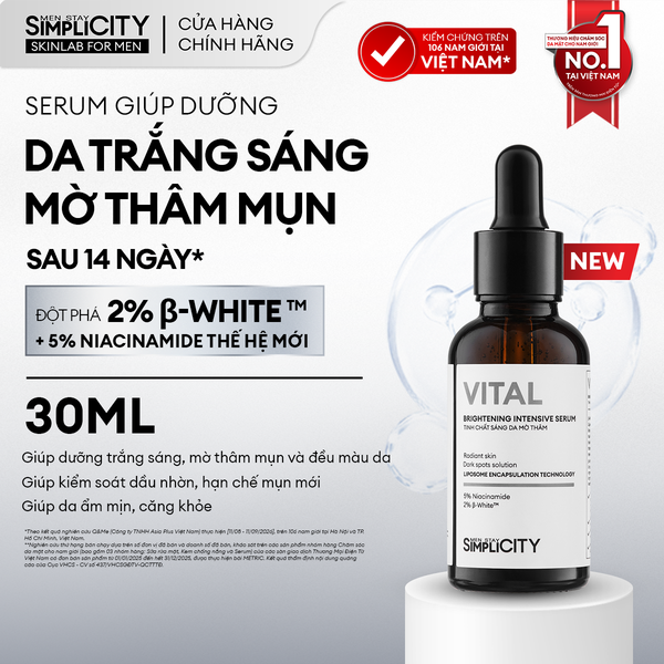 [NEW] Serum Vital Pro dưỡng trắng mờ thâm mụn 30ml