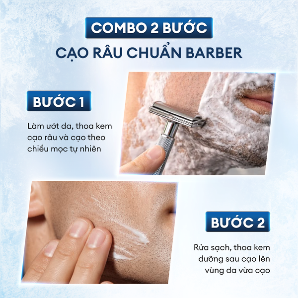 Combo Kem cạo râu Shaving Cream 100g + Kem dưỡng sau cạo râu Ultra Cool After Shave Lotion 100ml