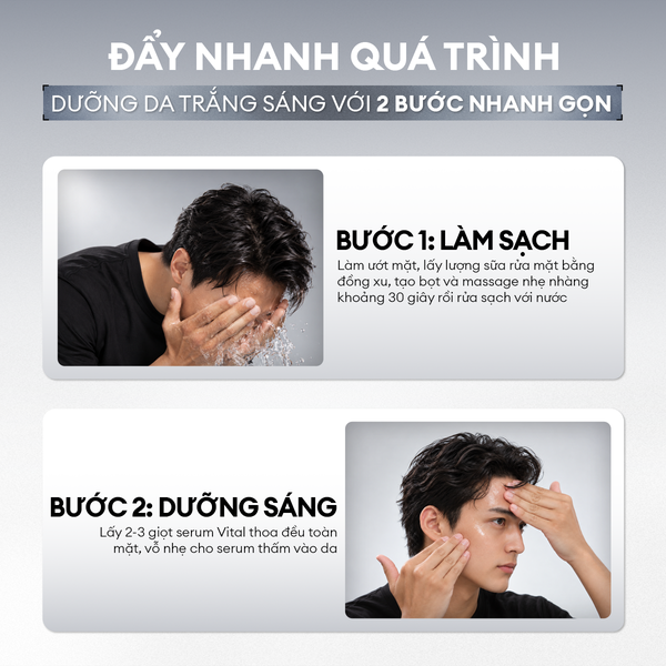 Combo 2 bước dưỡng trắng mờ thâm mụn Brightening Duo Pro