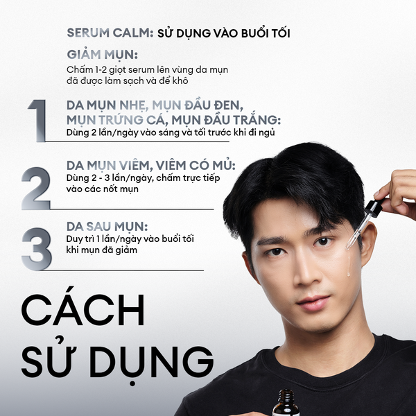 Combo serum giảm mụn mờ thâm Calm và Vital Pro