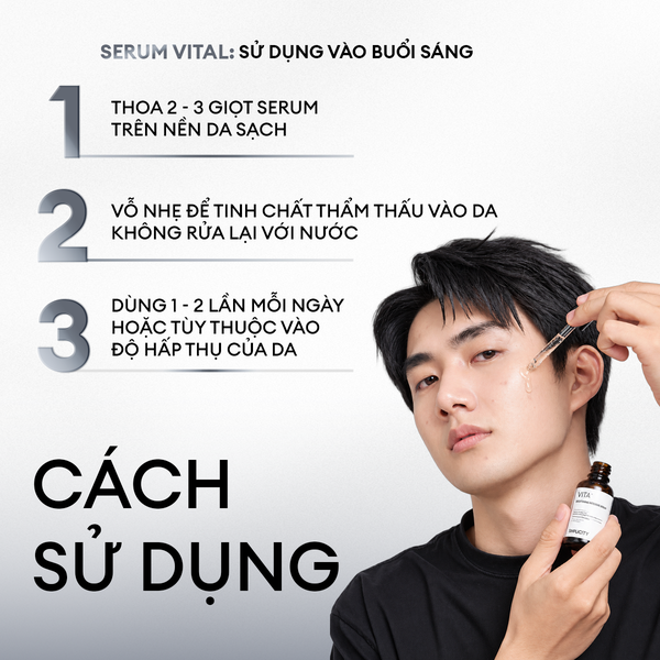 Combo serum giảm mụn mờ thâm Calm và Vital Pro