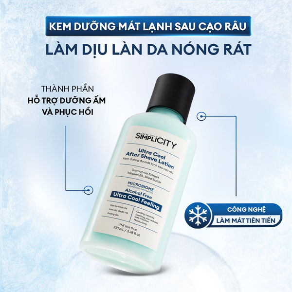 Combo Kem cạo râu Shaving Cream 100g + Kem dưỡng sau cạo râu Ultra Cool After Shave Lotion 100ml