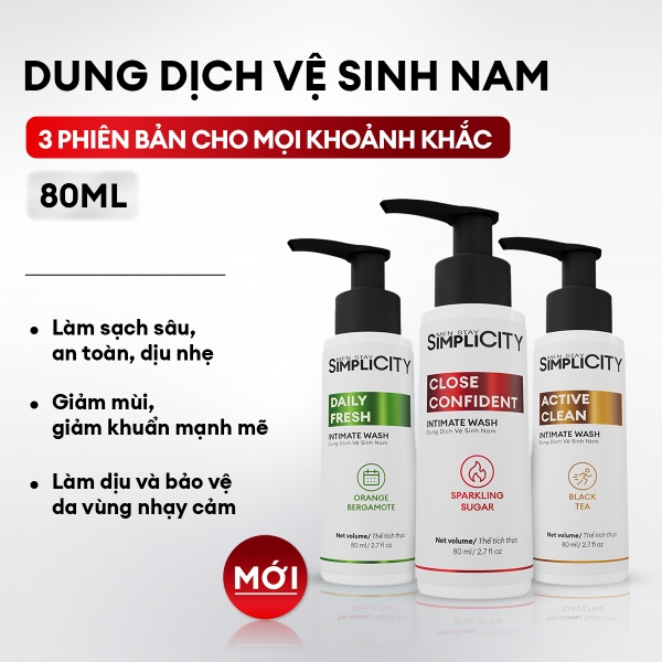 Dung dịch vệ sinh nam Intimate wash giúp làm sạch, khử mùi 80ml
