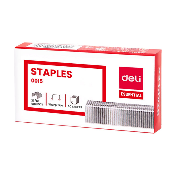 0015_Ghim Dập Giấy 23/10 Màu Bạc (10 hộp * 100 hộp)