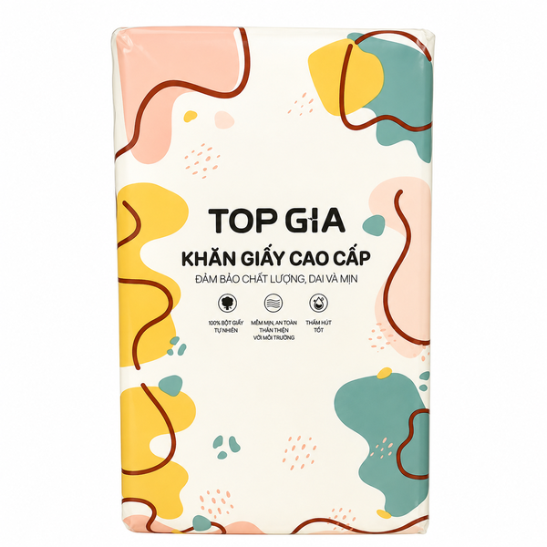 Khăn Giấy Đa Sắc Top Gia 1280 Tờ