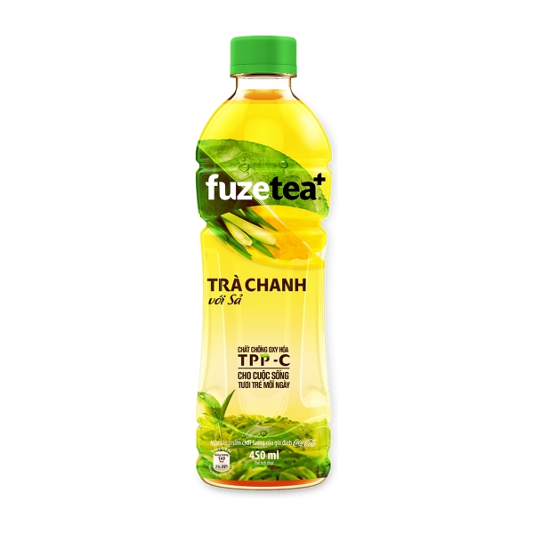 Đồ Uống Fuze Tea Trà Chanh Sả 450Ml (450Ml *24 Chai)