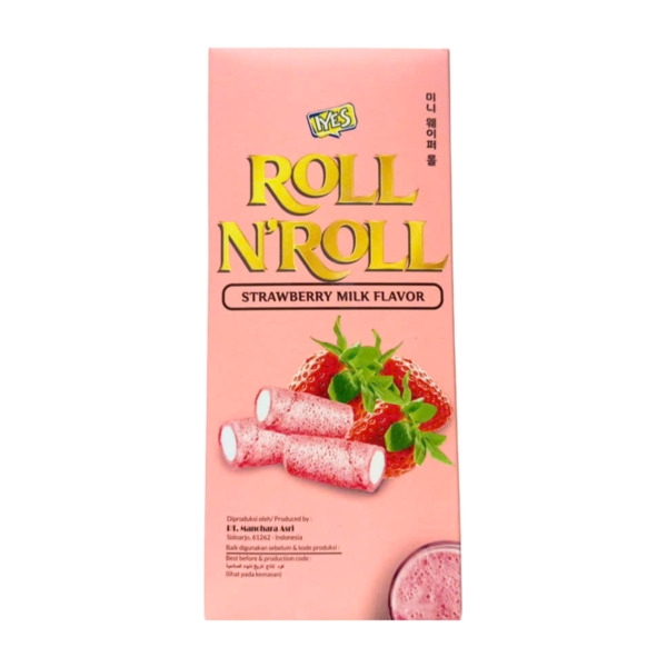 Bánh Quế IYES ROLL N ROLL Vị Dâu 80g