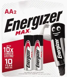 Pin Energizer Max E91 BP2 Alkaline AA 1.5V (Vỉ 2 Viên)