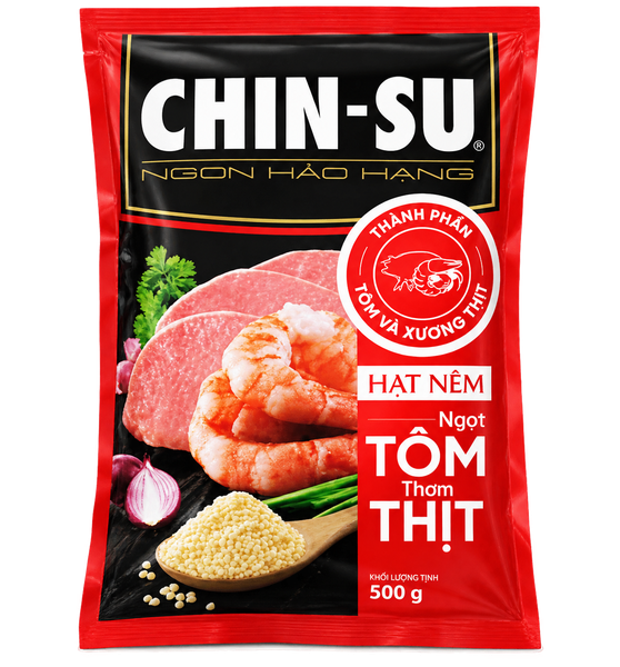 Hạt Nêm Chin-Su Ngọt Tôm Thơm Thịt 500G (500G*16 Gói)