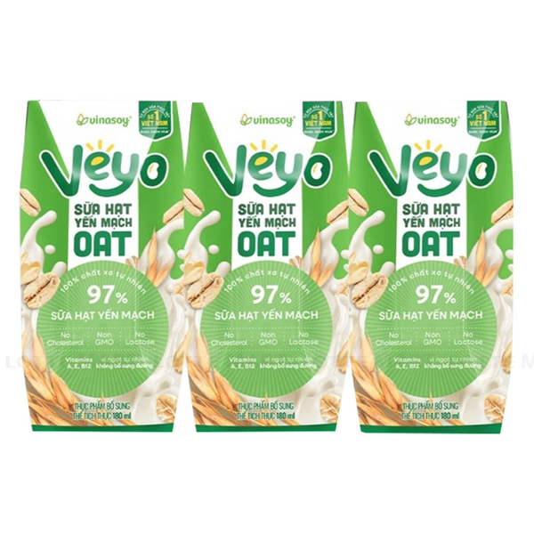 Sữa Hạt Veyo Yến Mạch (180ML * 24 Hộp)
