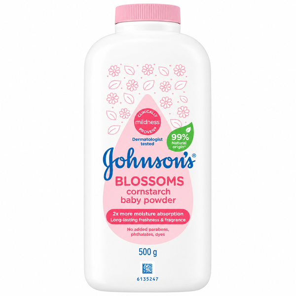 Phấn Rôm Johnson's Baby Blossoms Cornstarch Baby Powder Hương Hoa 100g