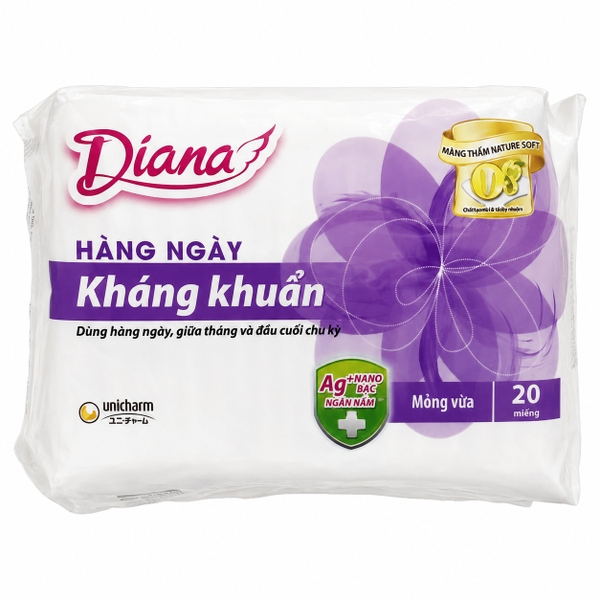Băng Vệ Sinh Diana Hằng Ngày Kháng Khuẩn (20 Miếng * 36 Gói)