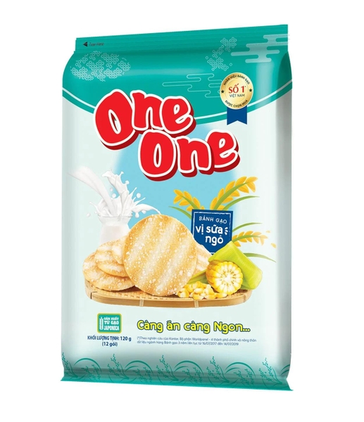 Bánh Gạo One One Vị Sữa Ngô (120G*20 gói)