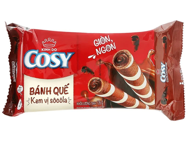 Bánh Quế Cosy Vị Kem Socola (Choco) (117.6G * 24 Gói)