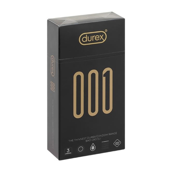 Bao Cao Su Durex 001 (3 cái * 1 hộp)
