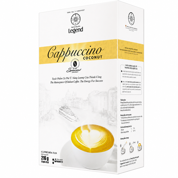 Cà Phê Legend Cappuccino Coconut (216G*12 Hộp)