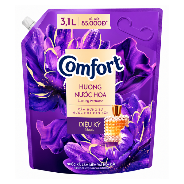 Comfort Chuyên Sâu Chăm Sóc Hương Nước Hoa Thiên Nhiên Diệu Kỳ (3.1L * 4 Túi)