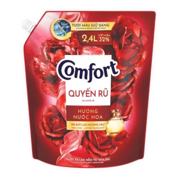 Comfort Chuyên Sâu Chăm Sóc Hương Nước Hoa Thiên Nhiên Quyến Rũ (2.4L * 4 Túi)