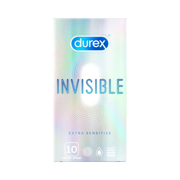 Durex Bao Cao Su Invisible Extra Thin/Sens (10 cái * hộp)