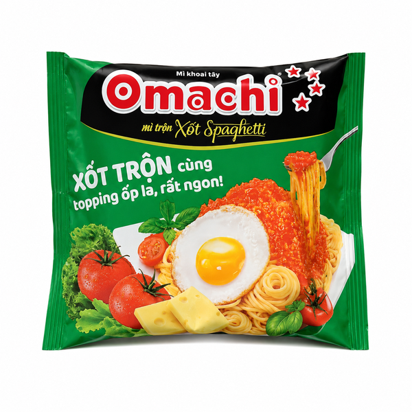 Mì Dinh Dưỡng Khoai Tây Omachi Mì Trộn Xốt Spaghetti Trứng (90G*30 Gói)