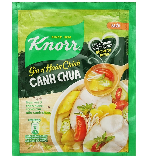 KNORR Gia Vị Hoàn Chỉnh Canh Chua (30G*60 GÓI)