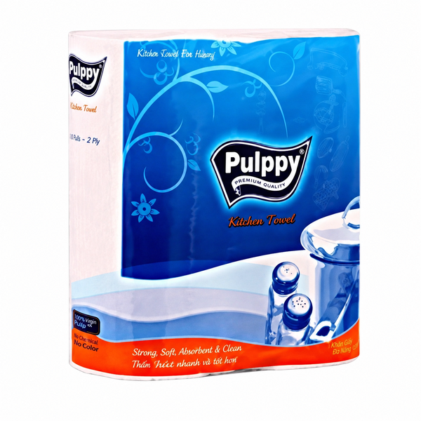 Giấy Lụa Cuộn Lớn Pulppy (700G*12 Cuộn)