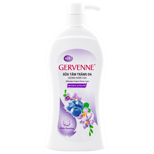 Gervenne Sữa Tắm Việt Quất + Túi (900G* 12 Bộ) + Túi sữa