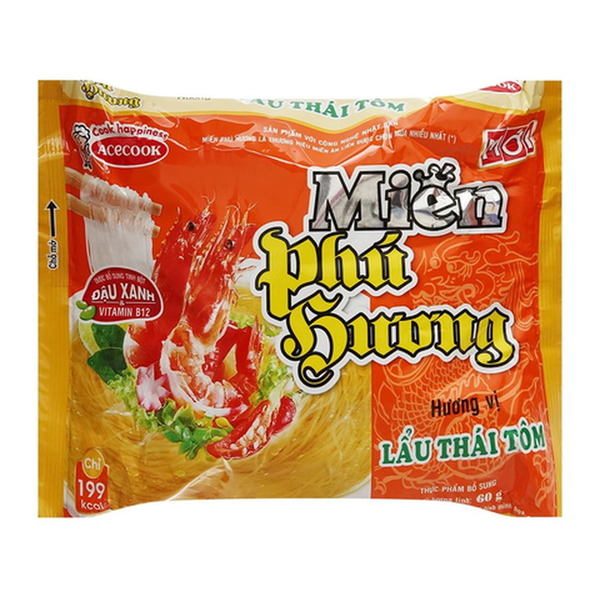 Miến Phú Hương Hương Vị Lẩu Thái Tôm (55G*24 Gói)