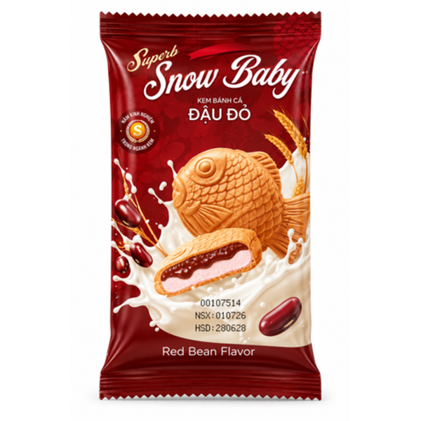 Kem Bánh Cá Đậu Đỏ (12 Cây * 1 Thùng)
