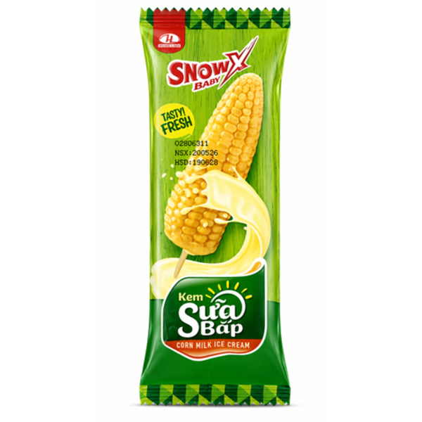 Kem Snow X Sữa Bắp (24 Cây *1 Thùng)