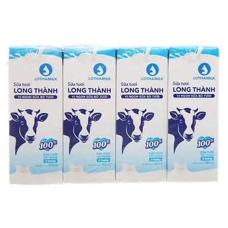 Sữa Uống Tiệt Trùng Lothamilk Ít Đường (180ML * 48 Hộp)