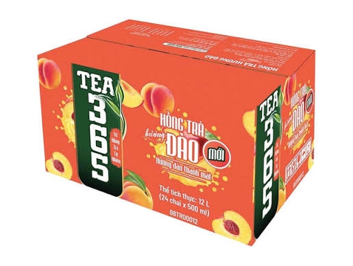 Hồng Trà Tea365 Hương Đào (500Ml*24Chai)