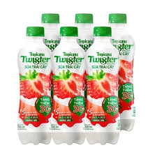 Juicy Milk Dâu Chai Nhựa (320Ml*24chai)