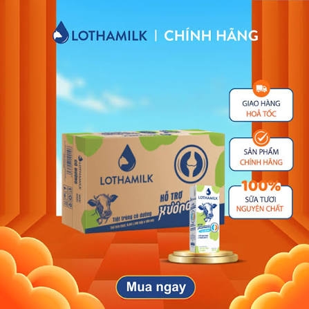 Sữa Dinh Dưỡng Xương Khỏe Tiệt Trùng Lothamilk (180ML * 48 Hộp)