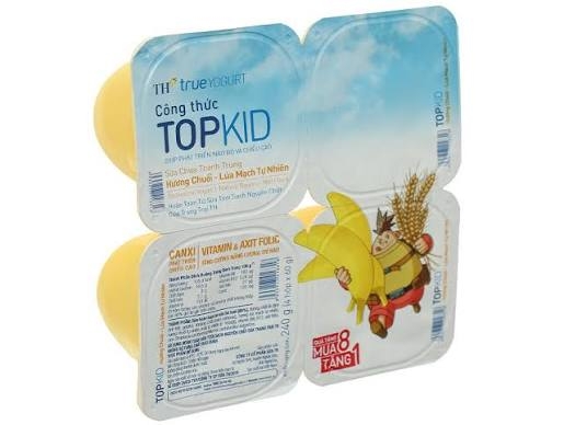 Sữa Chua TH Tiệt Trùng TOPKID Chuối Lúa Mạch 60G